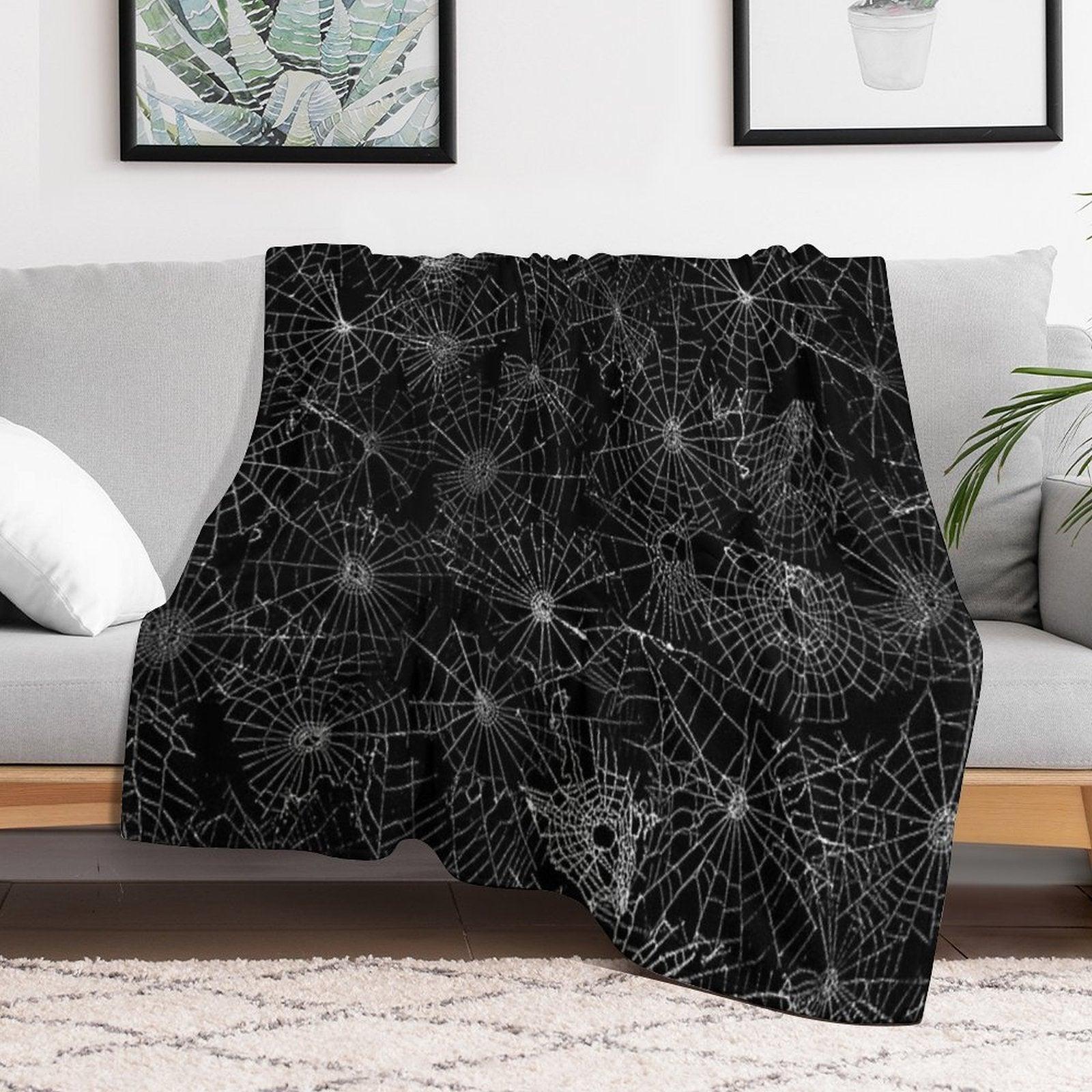 White Cobwebs Throw Blanket