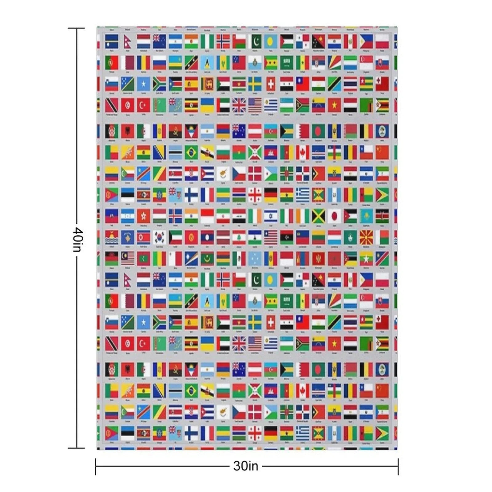 All of The Current World Flags Every Nation Throw Blanket