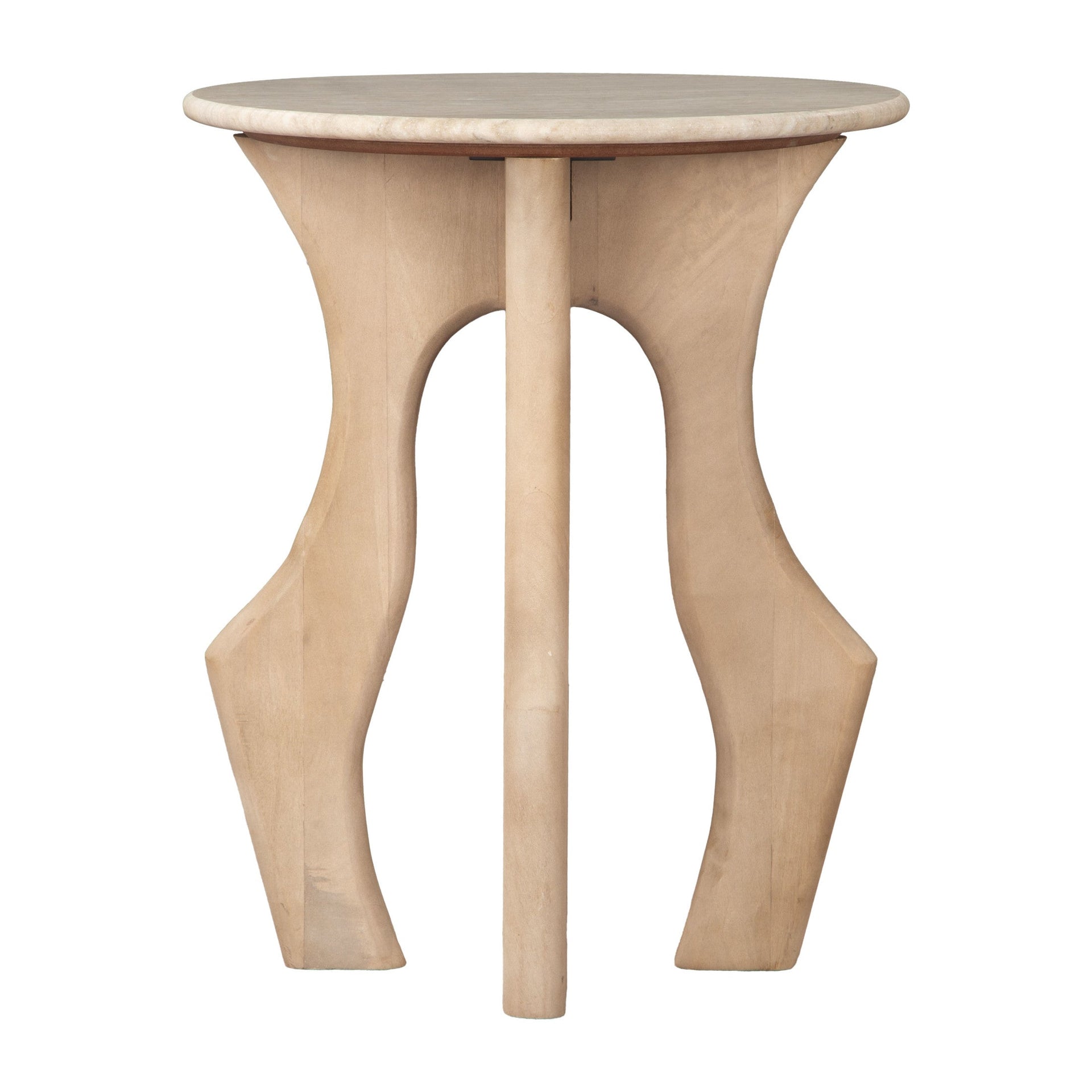 Eda Side Table White & Natural