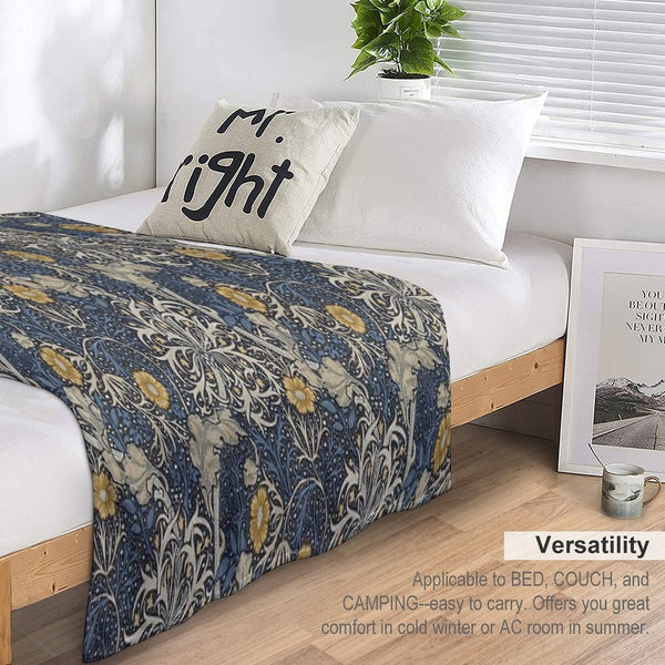 William Morris Seaweed Gift-ready Throw Blanket