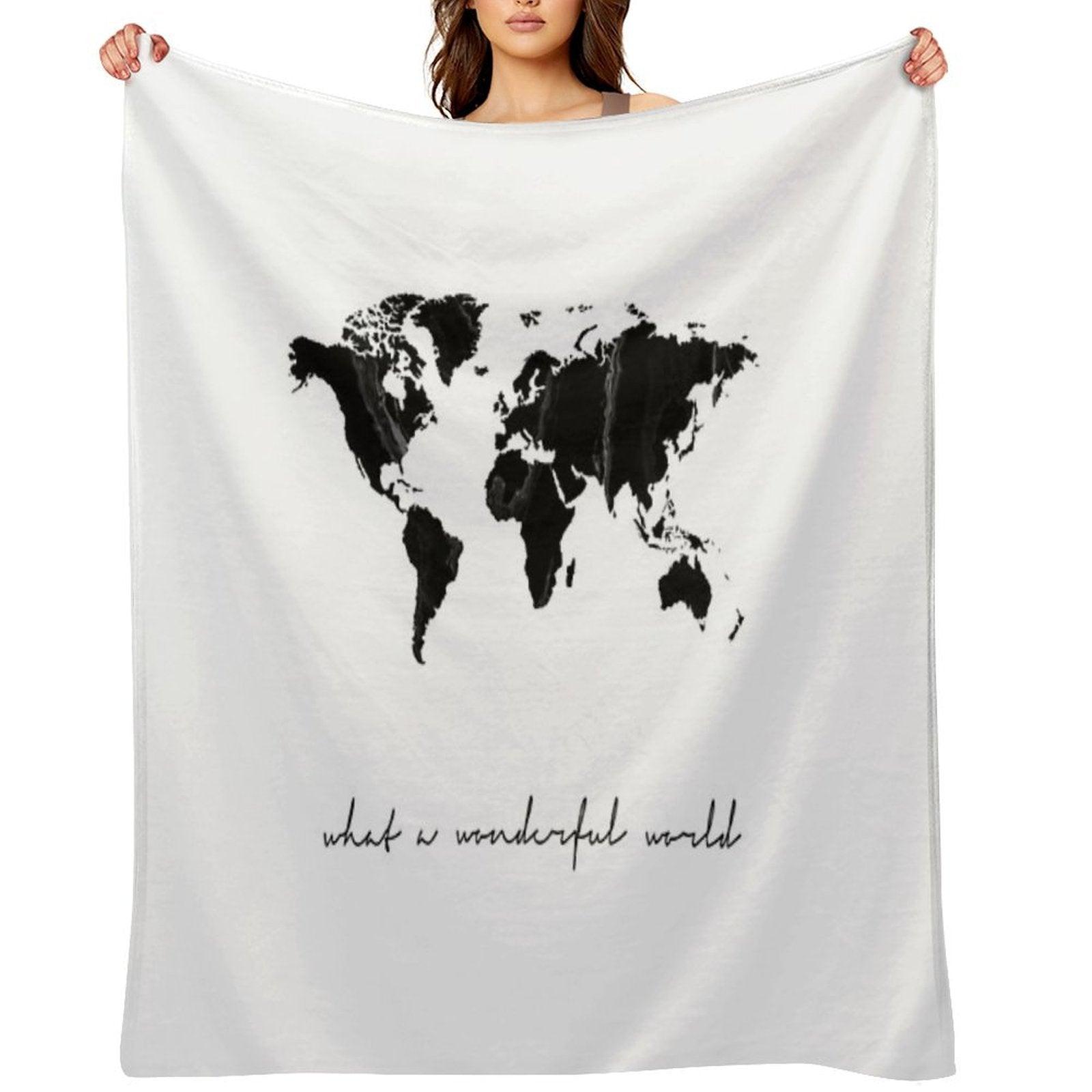 World Map Print, Scandinavian, Nordic, Marble, Fashion Print, Scandinavian Art, Modern Art, Wall Art, Print, Minimalistic, Moder Throw Blanket