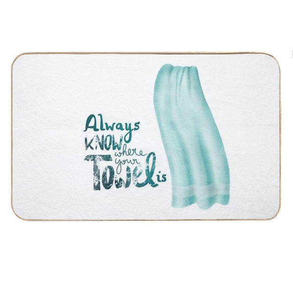 Always Know Where Your Towel Is Bath Mat