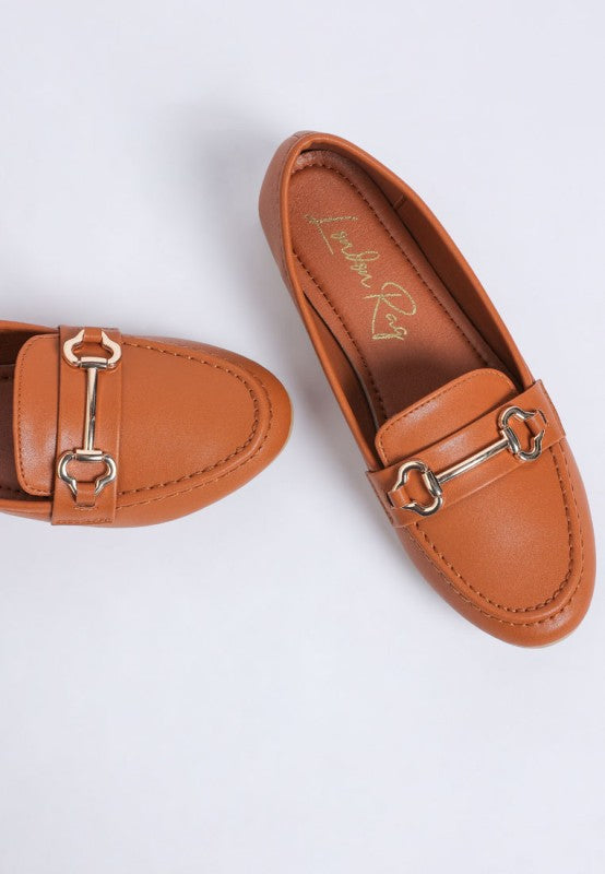 Pingle Horsebit Faux Leather Loafers
