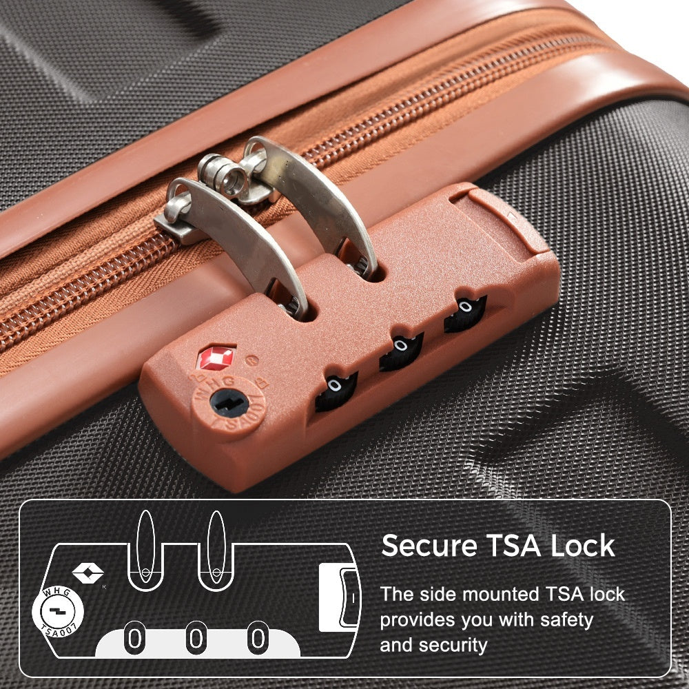 5-Piece Luggage Set with Expandable Travel Bag - Includes 16