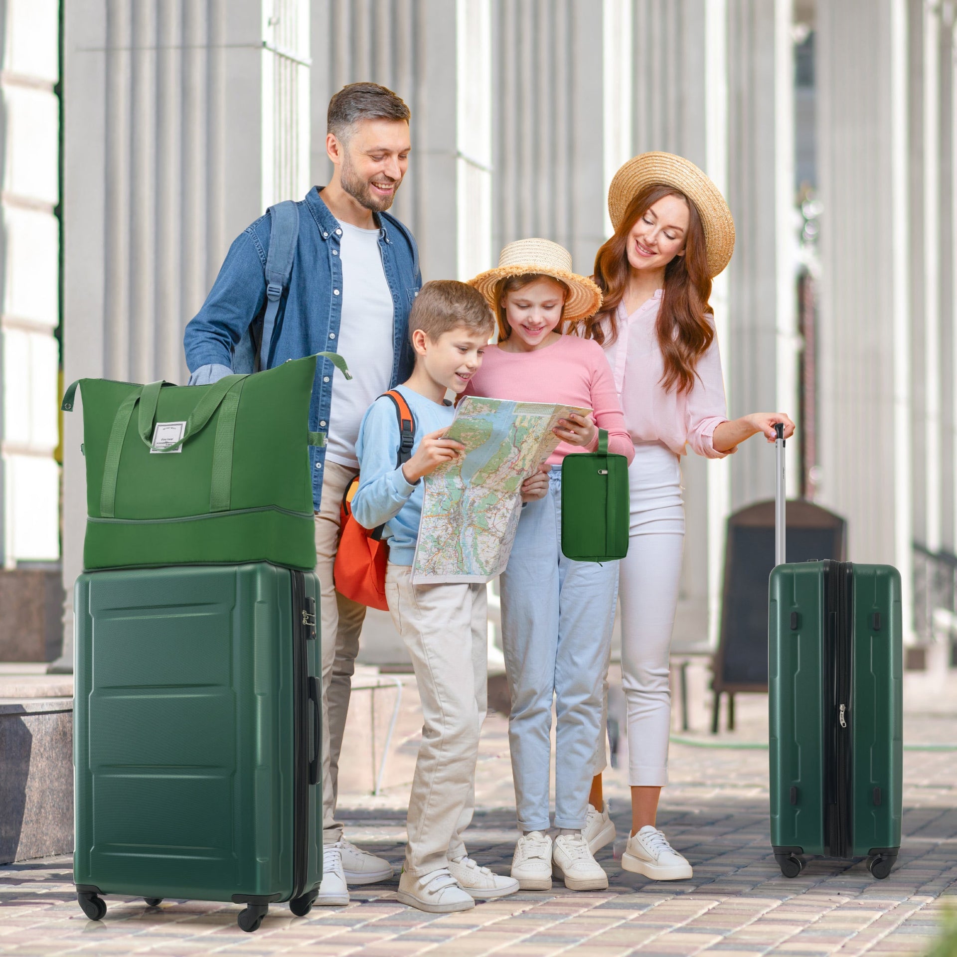 2 Piece Luggage Set with Bags Expanable Spinner Wheels ABS Lightweight Suitcase with TSA Lock 20inch+28inch