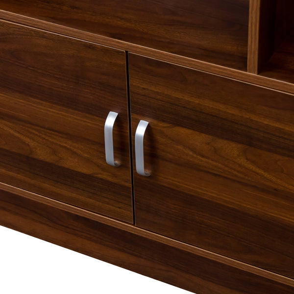 70.87' Tall Bookshelf with 10 Cubes and 3 Doors, 4-Tier Bookshelf, Open Shelf Bookcase with Cabinet, Modern Cube Storage Organizer for Living Room, and Office