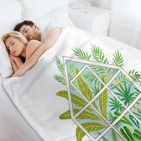 Jungle Greenhouse Velvety-soft Throw Blanket