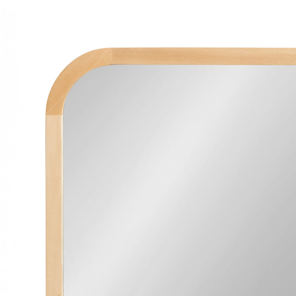 Hutton Wood Framed Radius Rectangle Mirror