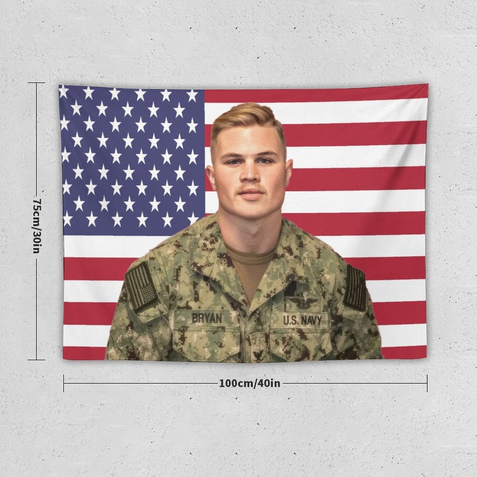 Zach Singer Bryan American Flag Tapestry BionZax