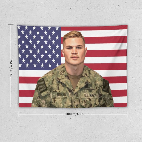 Zach Singer Bryan American Flag Tapestry BionZax