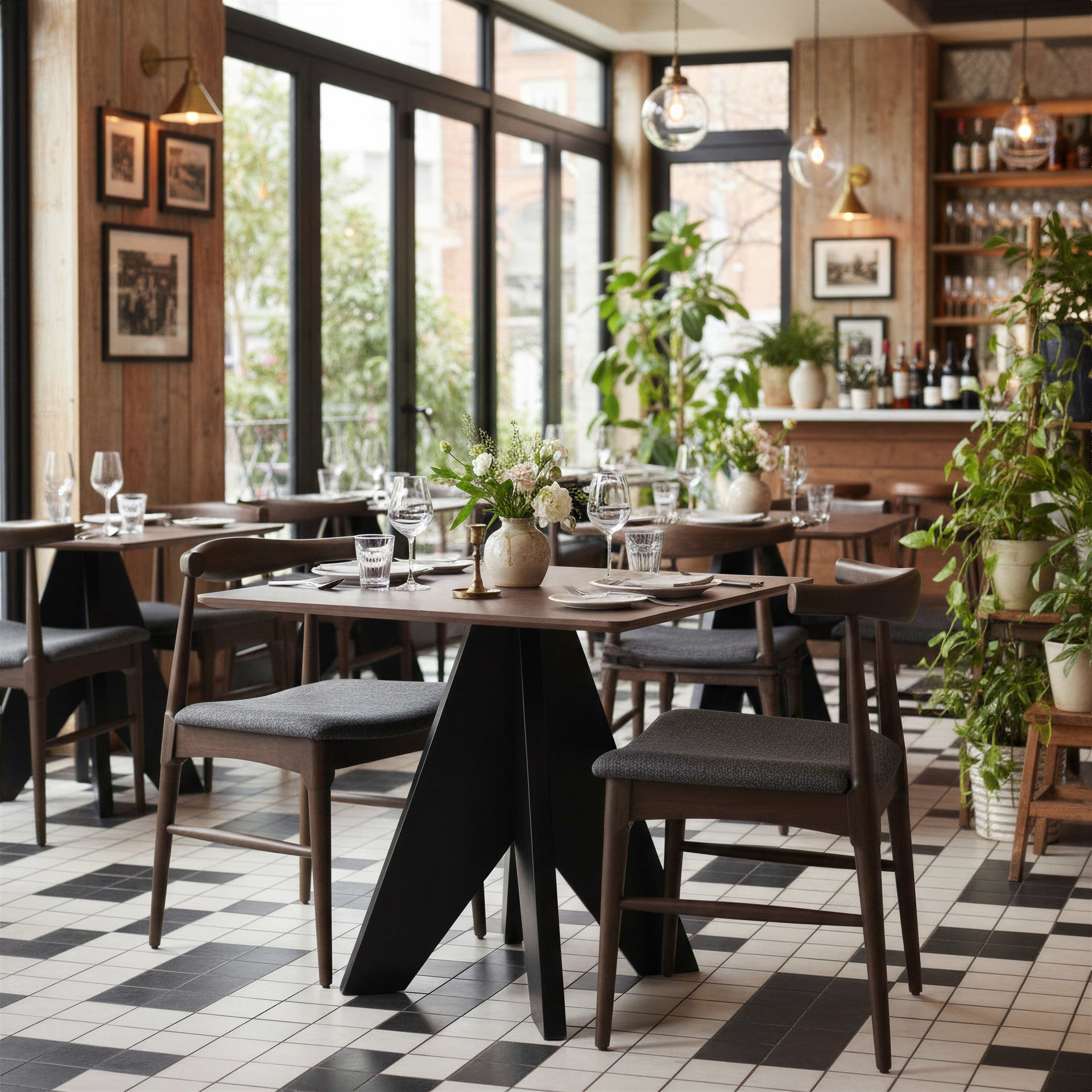 Lisse Square Dining Table Espresso