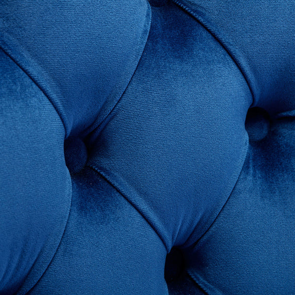 Nikki Collection Modern Tufted Solid Wood Velvet Upholstered Dining Chair with Chrome Legs