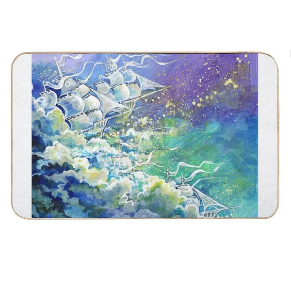 Cloud Ships Bath Mat