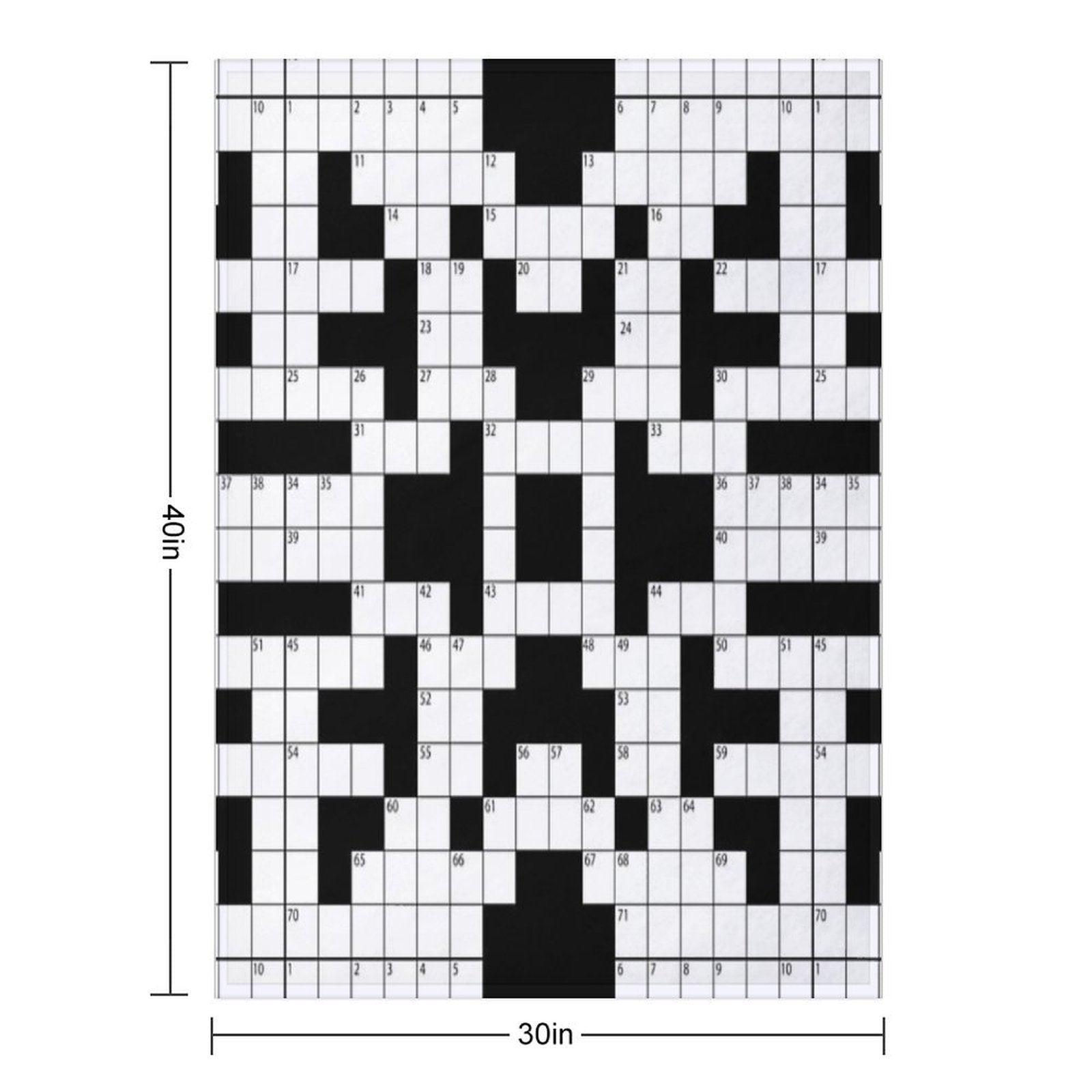 Cool Crossword Pattern Throw Blanket