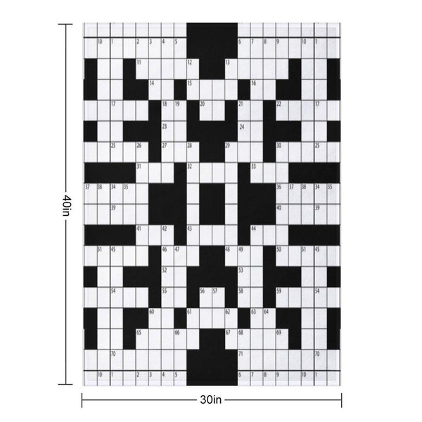 Cool Crossword Pattern Throw Blanket