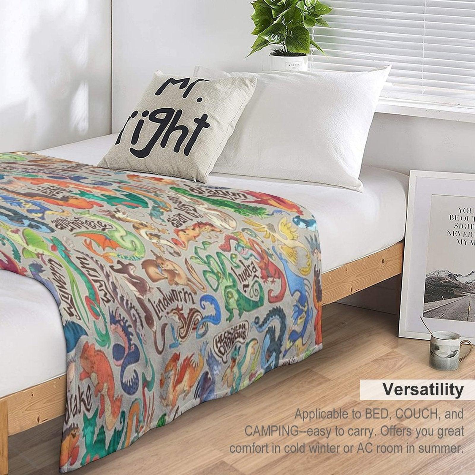 Mini Dragon Compendium Throw Blanket