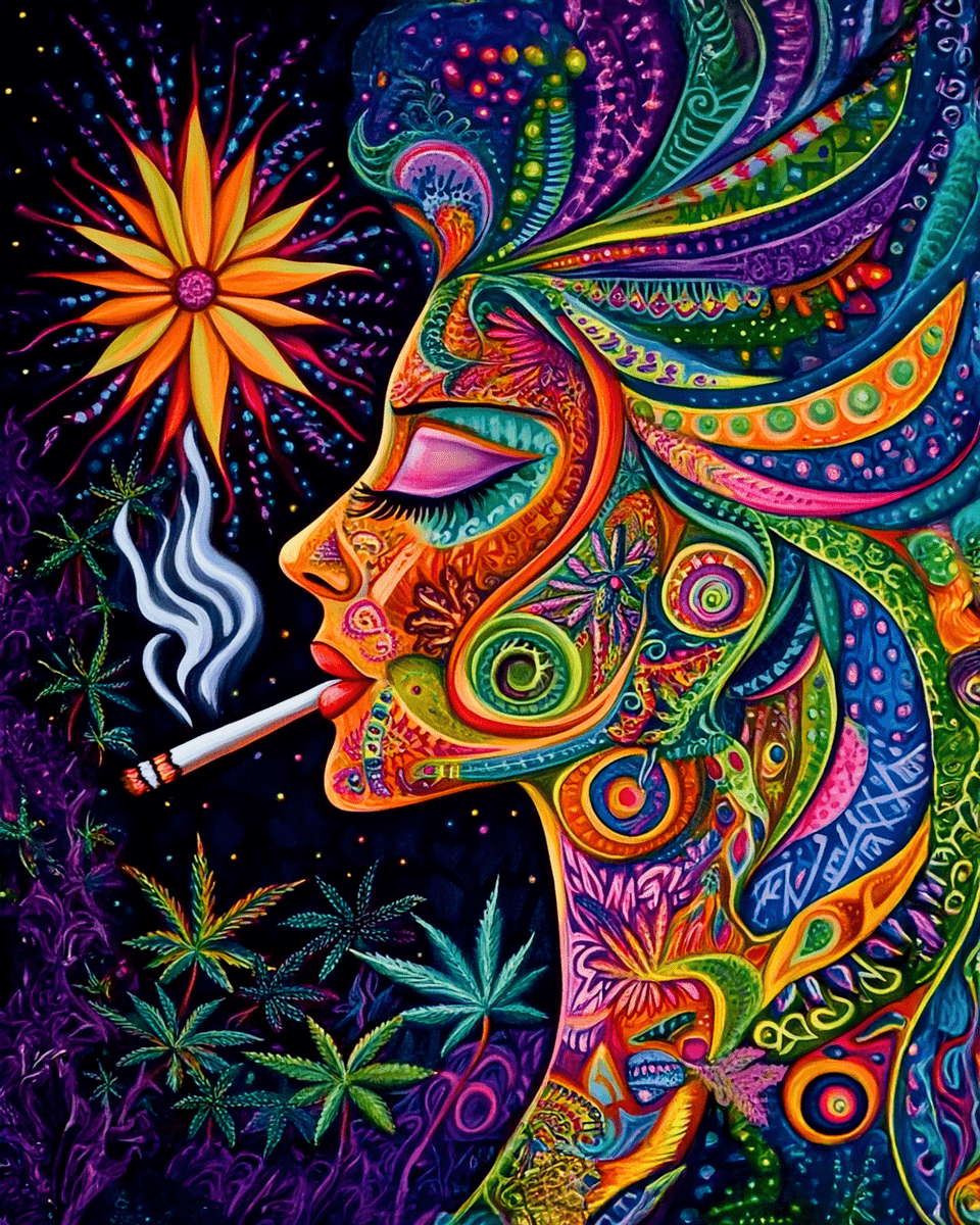 Marijuana Wall Art – Colorful Cannabis Art Prints | 8x10 Sweet Puff Poster