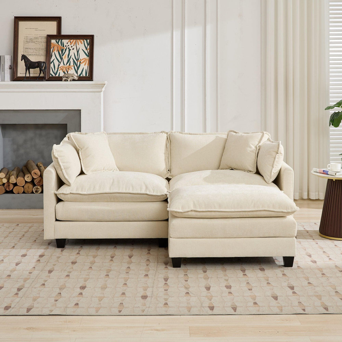 Cloud Sofa LoveSeat (Ottoman is not included) Modern Sectional Couch
