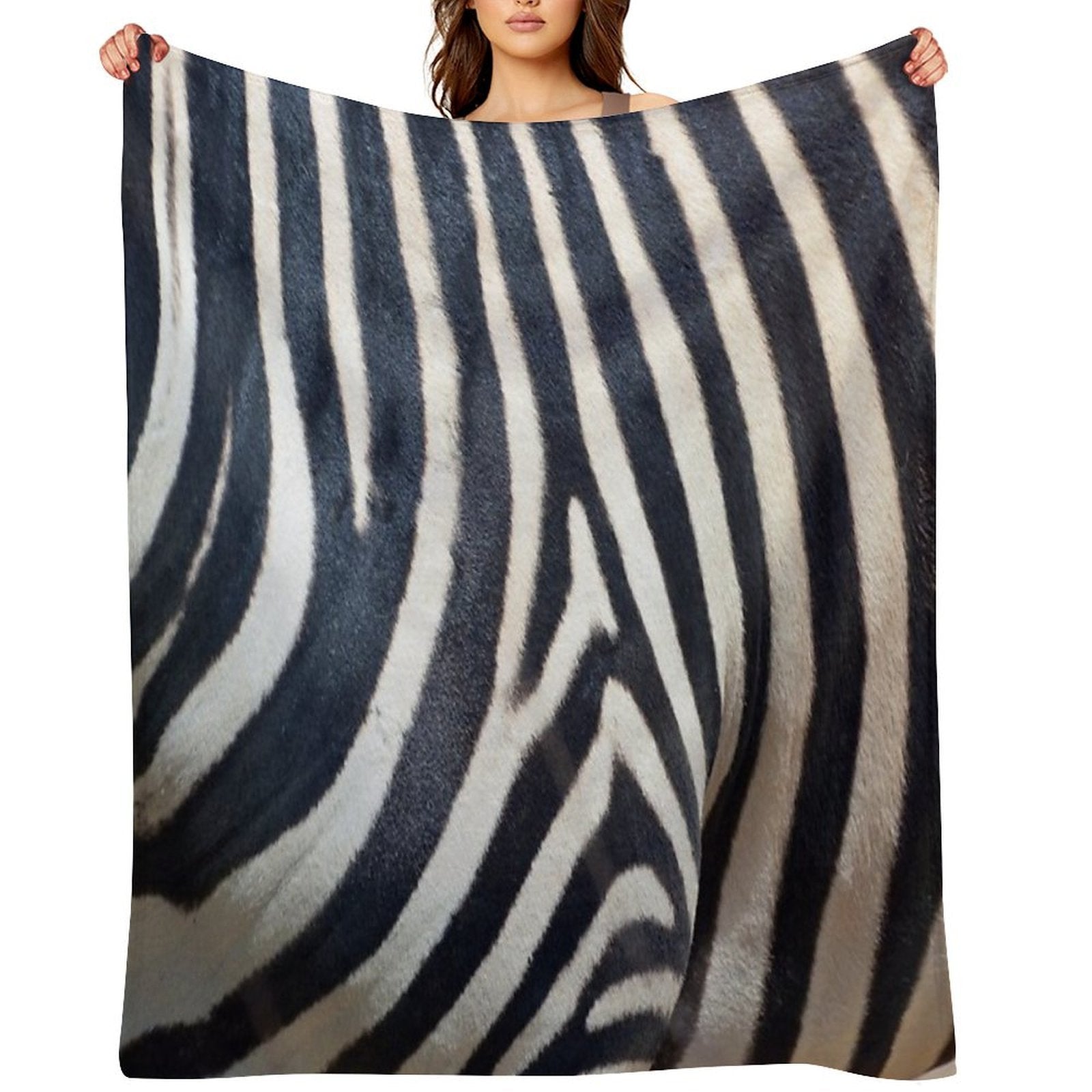 Zebra Shrink-resistant Throw Blanket