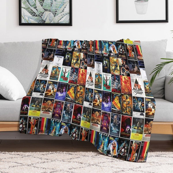 25 Iconic Movies, Movie Poster Collage , Man Cave Poster, Movie Lover Gift Compact Throw Blanket