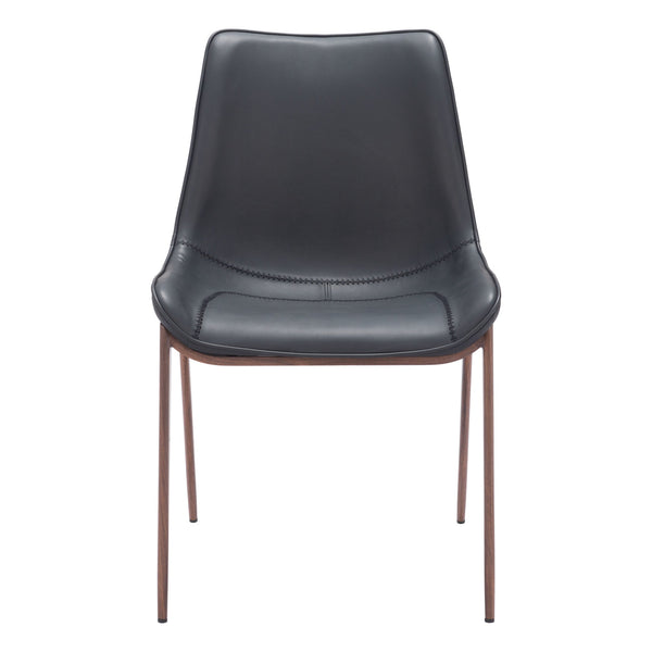 Magnus Dining Chair (Set of 2) Black & Walnut