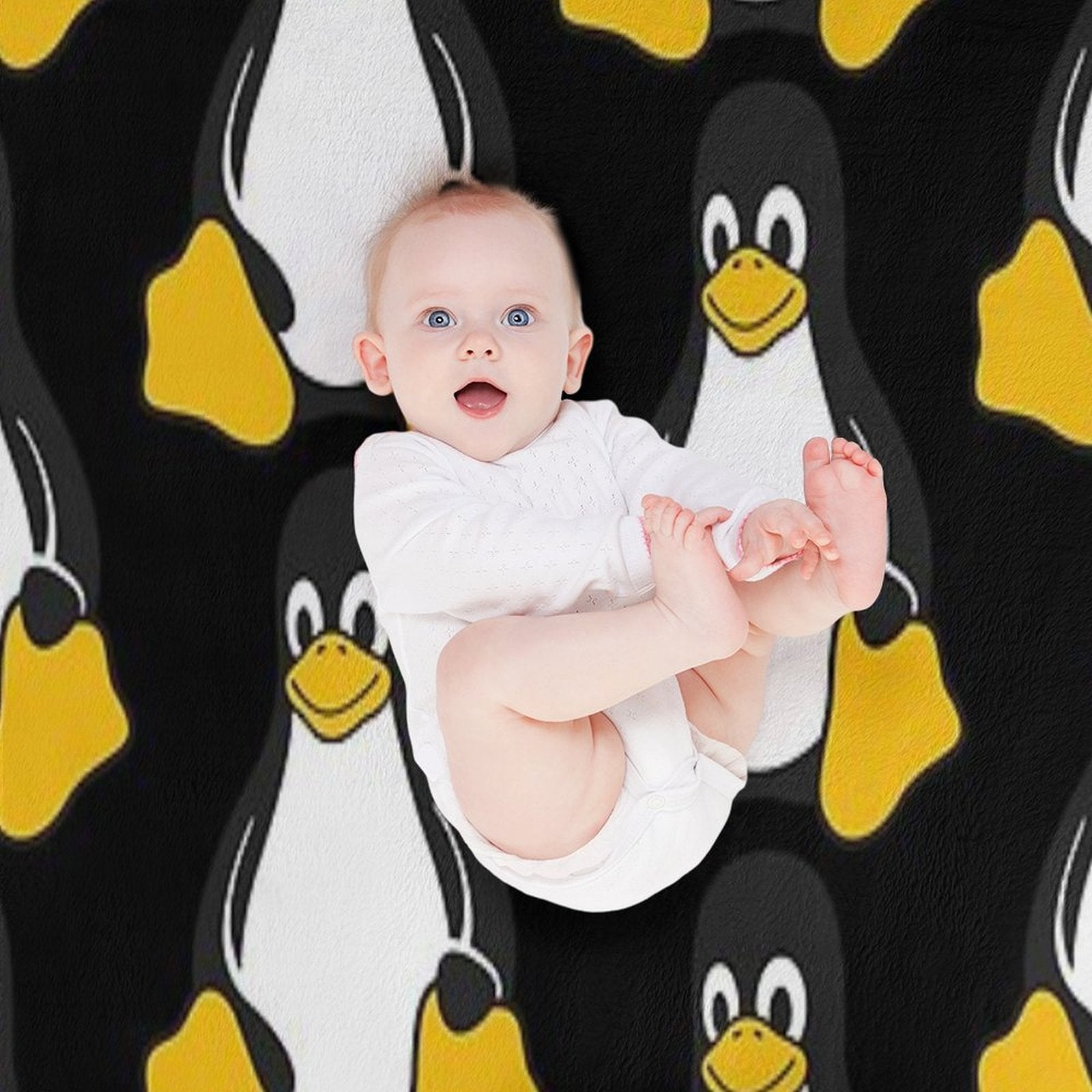 Linux Tux Durable Throw Blanket