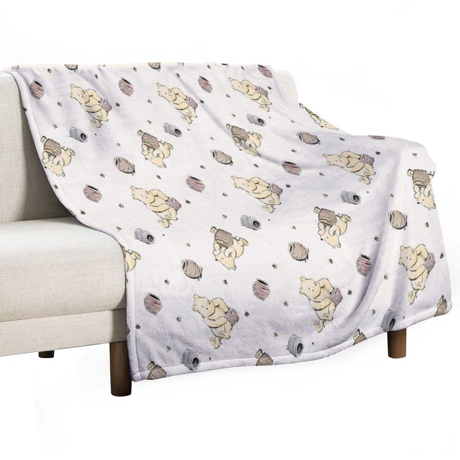 Vintage Pooh Throw Blanket