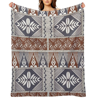 Tongan Tapa Motifs Shrink-resistant Throw Blanket