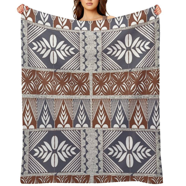Tongan Tapa Motifs Shrink-resistant Throw Blanket