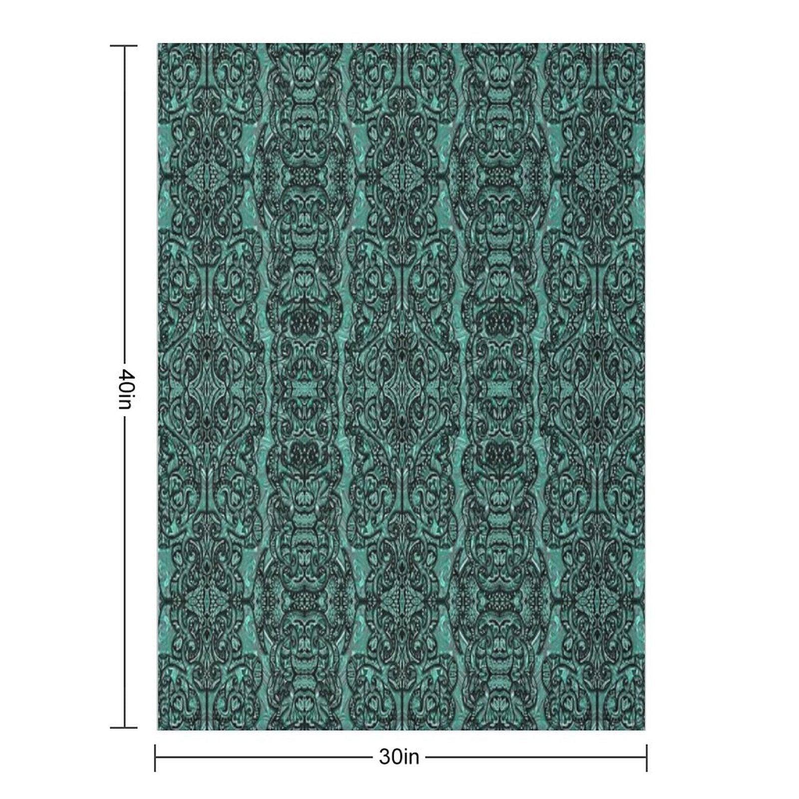Bohemian Sadcyan Throw Blanket