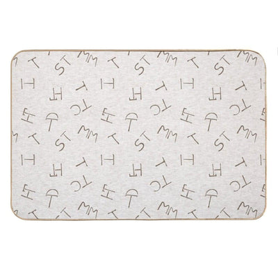 Cattle Brands - Beige Bath Mat