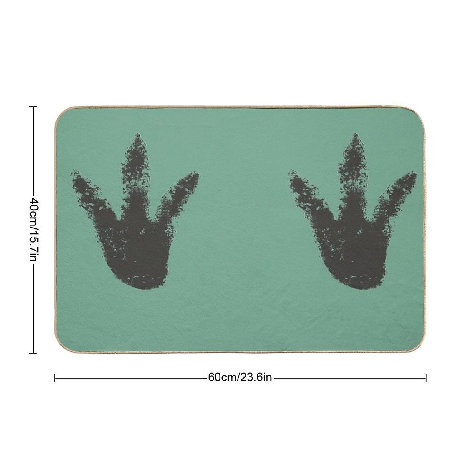 Big Foot Dinosaur Foot Print Design Bath Mat
