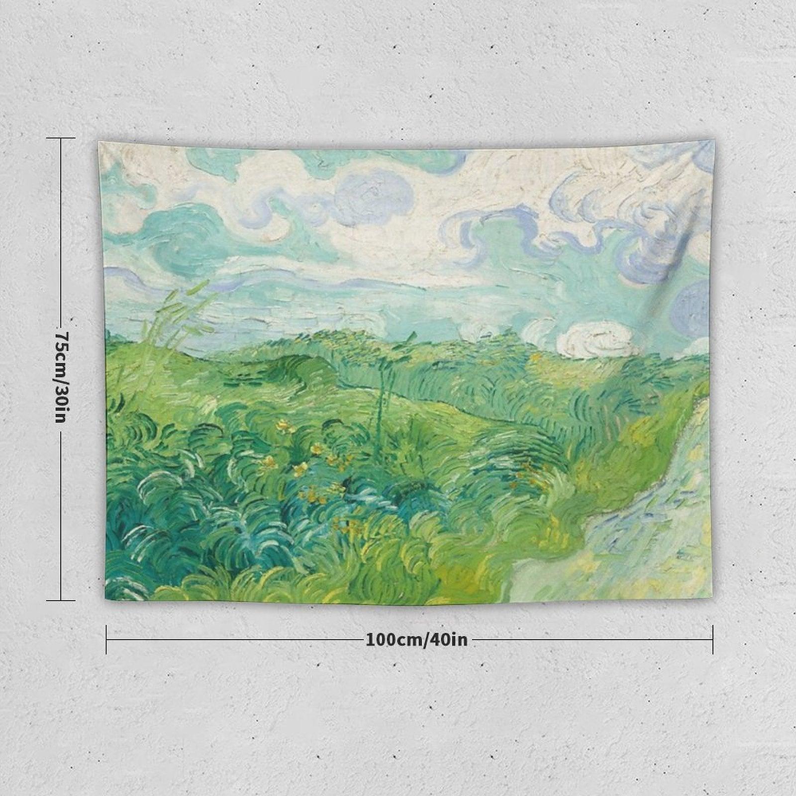 Vincent Van Gogh Green Wheat Fields, Auvers 1890 Painting Tapestry
