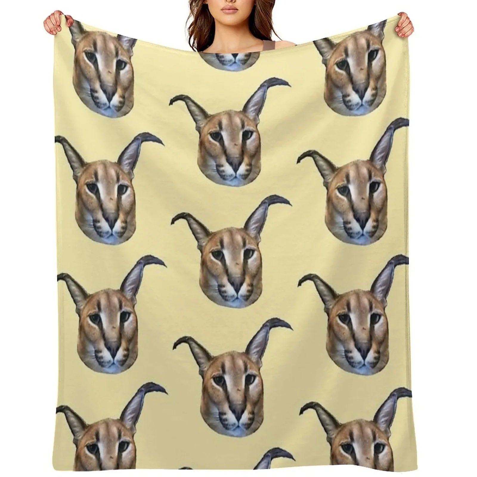 Big Floppa Throw Blanket
