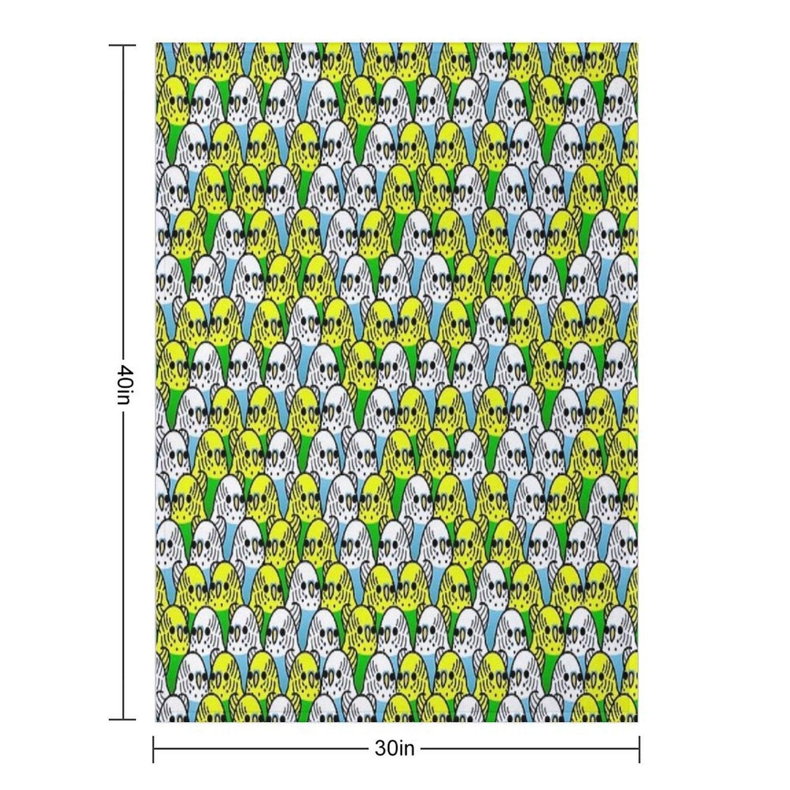 Too Many Birds! - Budgie Squad 1 Throw Blanket