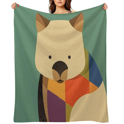 Hello Wombat Throw Blanket
