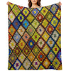 Crochet Granny Square Pattern Velvety-soft Throw Blanket