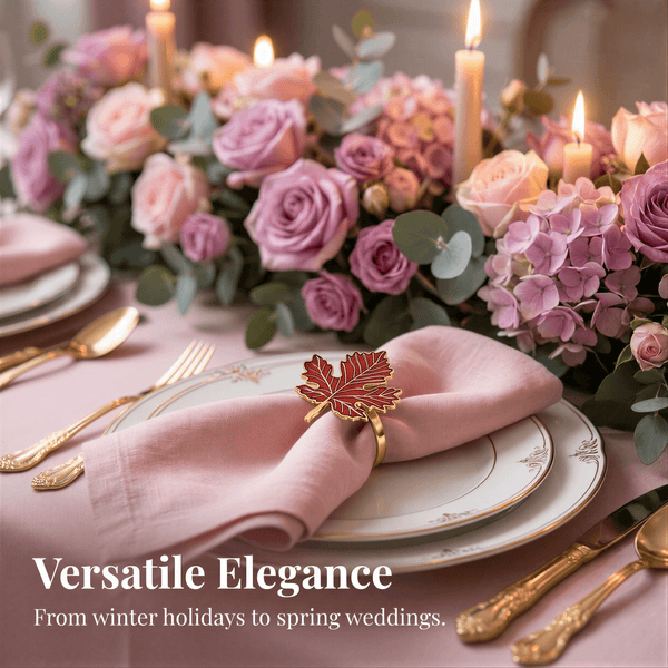 Gold Maple Leaf Napkin Rings – Golden Ember