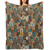 Fabric Pattern Multi-functional Throw Blanket