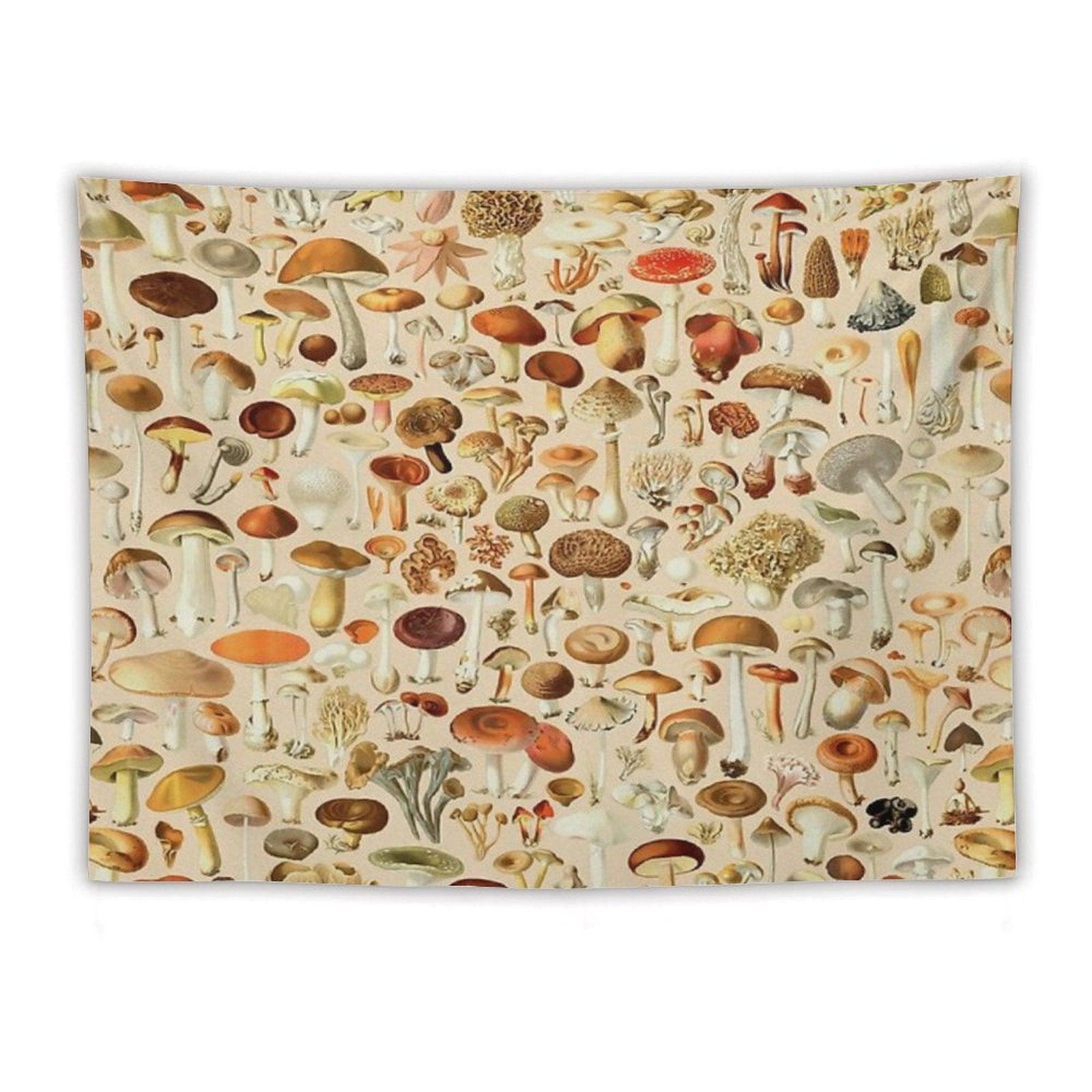 Vintage Mushroom Designs Collection Tapestry