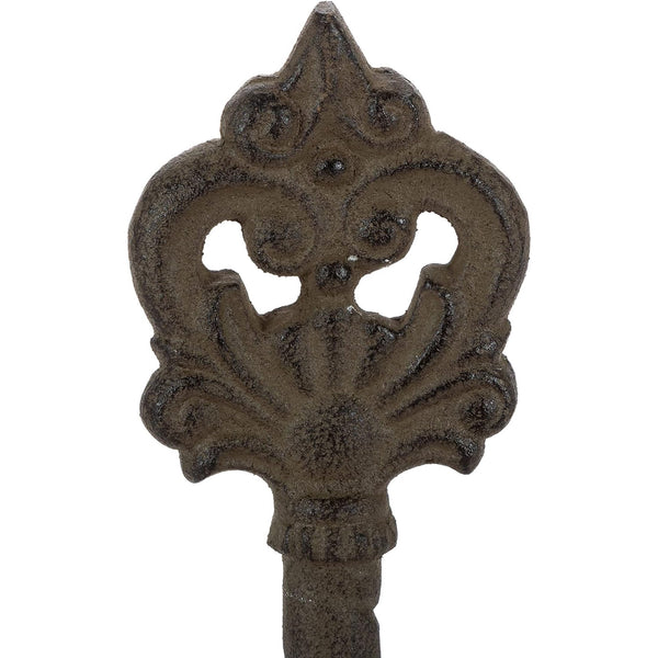 Acanthus Cast Aluminum Oil and Vinegar Bottle Holder, Set of 2 Glass Bottles with Stand