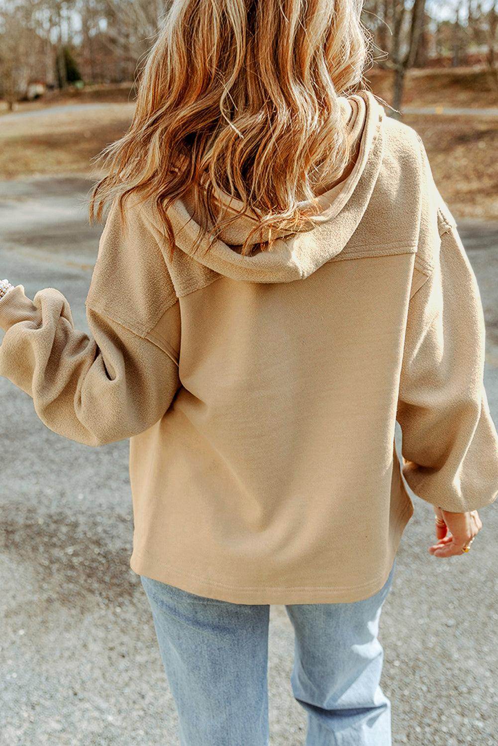 Zip-Up Drawstring Hooded Jacket for Men and Women