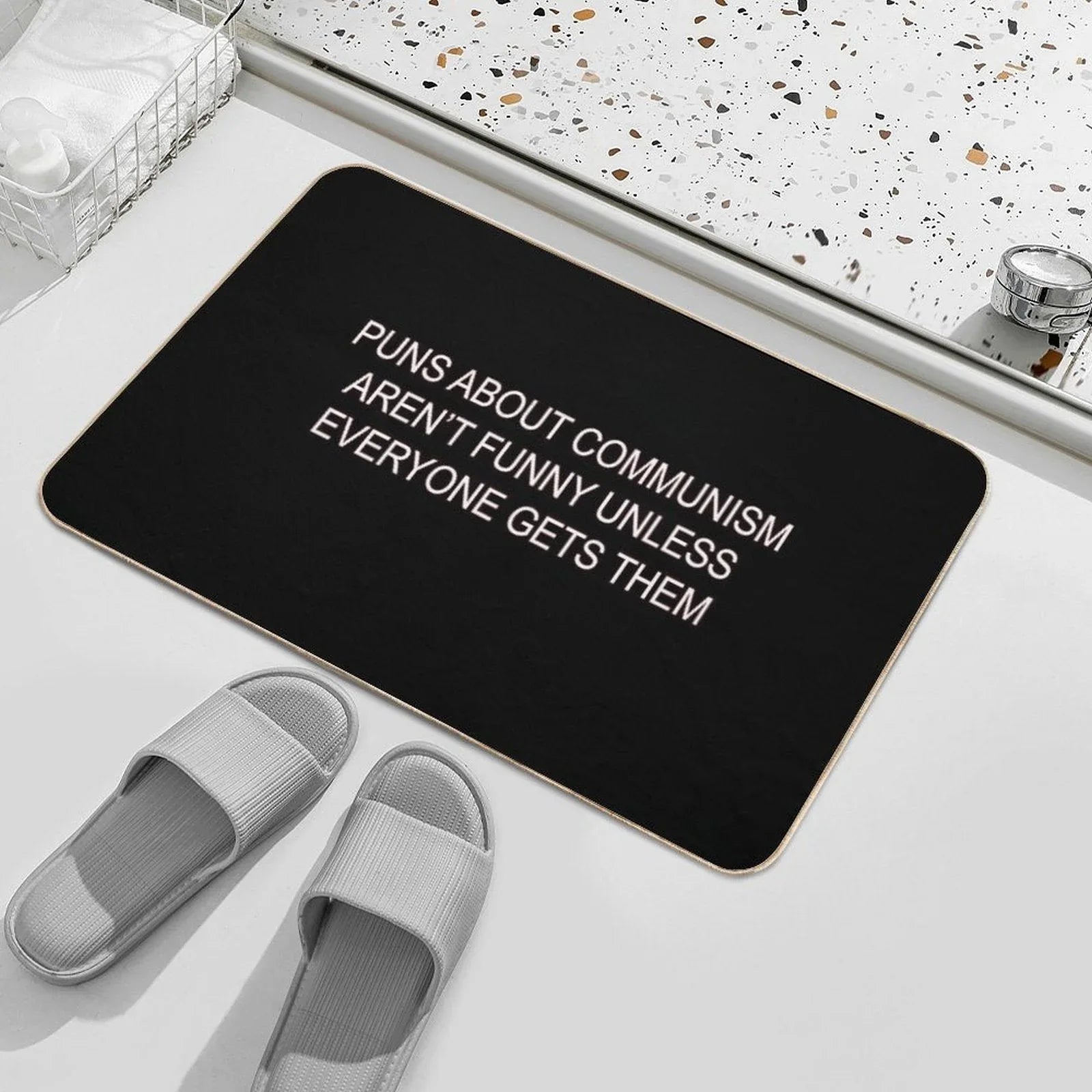 Puns About Communism Aren't Funny Bath Mat