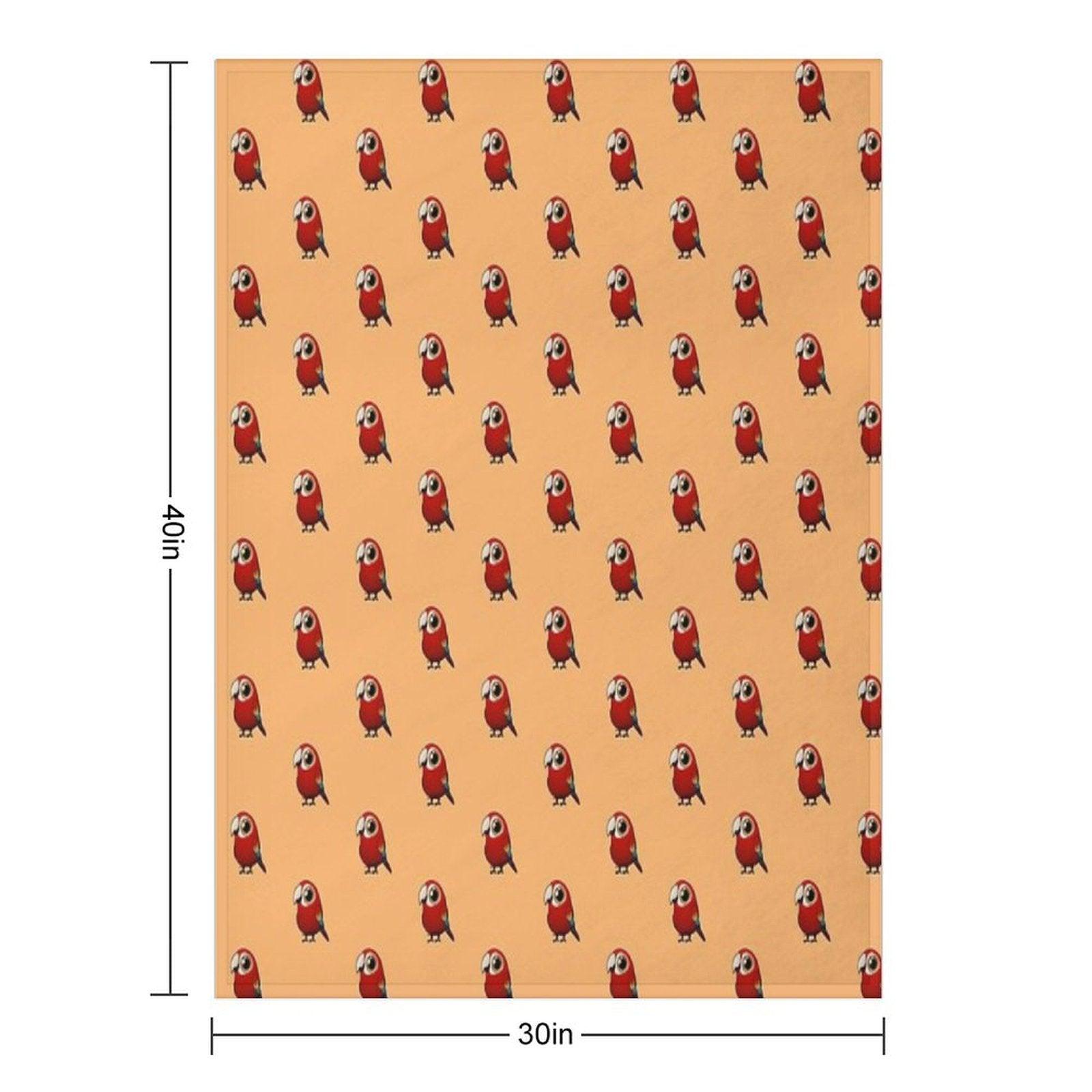 Cute Fat Macaw Throw Blanket