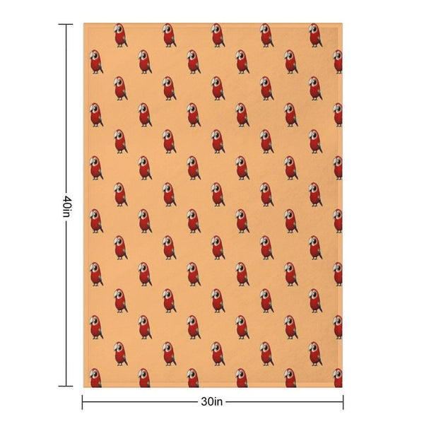 Cute Fat Macaw Throw Blanket