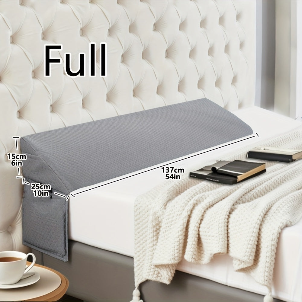 [Wedge Pillow, Gap Filler] Bed Wedge Pillow - Gap Filler for Headboard or Wall, Backrest Sleeping Pillow