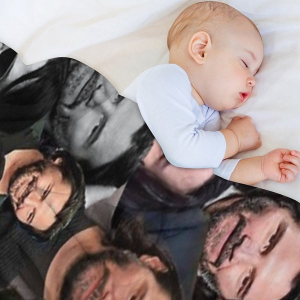 Keanu Reeves Photo Collage Premium Throw Blanket