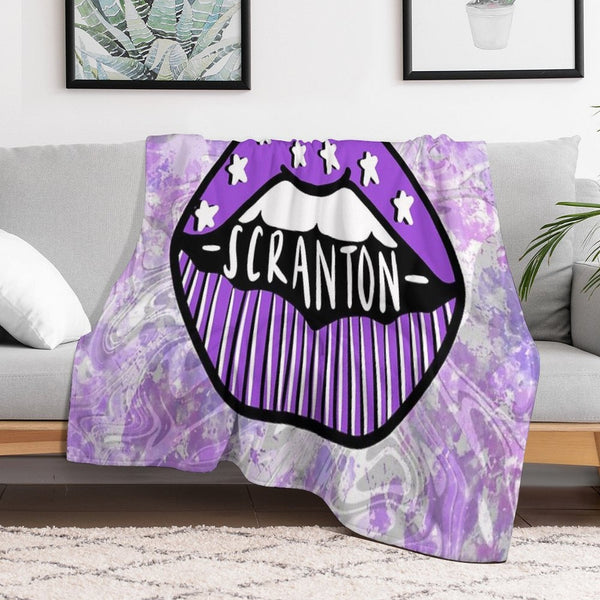 University of Scranton Lips Wrinkle-free Throw Blanket
