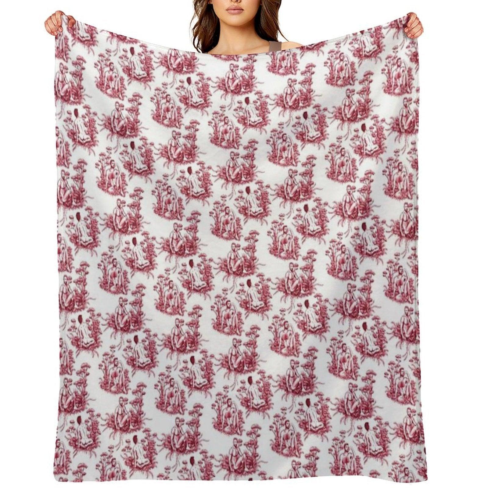 Men Toile Throw Blanket