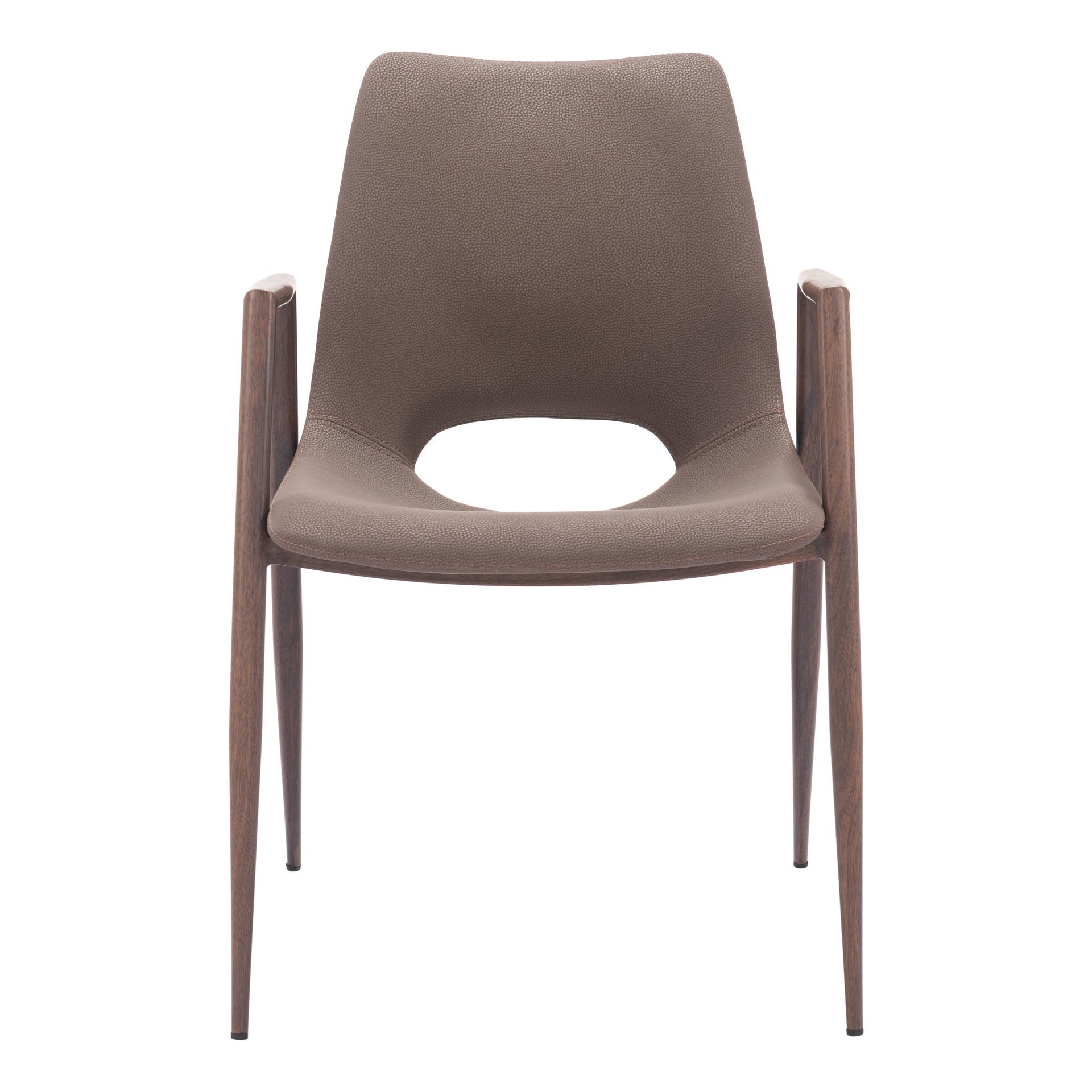 Desi Dining Chair (Set of 2) Brown & Walnut